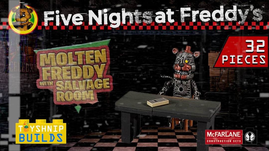 Five Nights at Freddy's | Series 6 Salvage Room Micro Construction Set Build - ToyShnip
