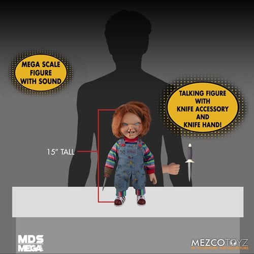 Mezco Toyz Child's Play Menacing Chucky Talking Mega-Scale 15-Inch Doll