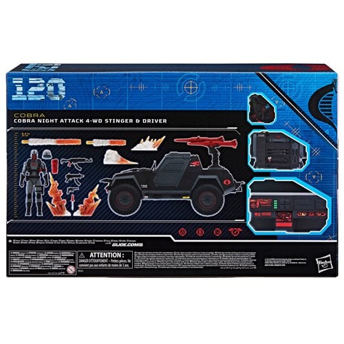 G.I. Joe Classified Series Cobra Night Attack 4-WD Stinger 6-Inch Scale Vehicle with Driver Action Figure