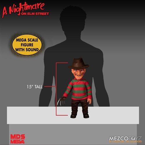 Mezco Toyz A Nightmare on Elm Street Freddy Krueger Talking 15-Inch Mega-Scale Doll