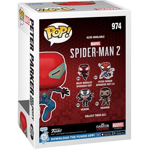 Funko Pop! 974 - Marvel - Spider-Man 2 Peter Parker Velocity Suit Vinyl Figure - Entertainment Earth Exclusive