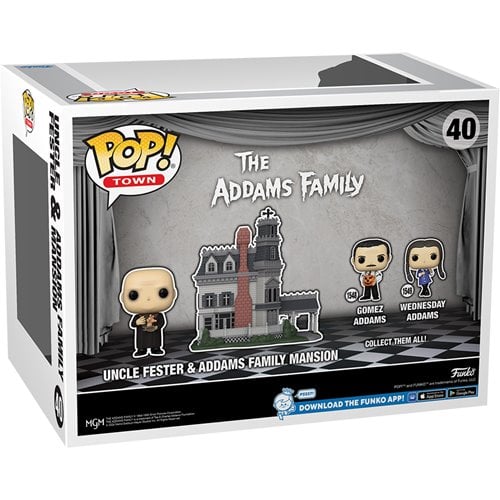 Funko Pop! Town 40 - The Addams Family - Uncle Fester & Addams Family Mansion Vinyl Figure