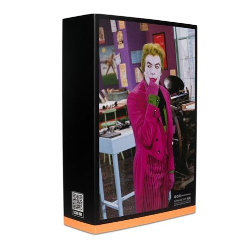 McFarlane Toys DC Retro The Joker Batman: Classic TV Series Black Light Gold Label 6-Inch Action Figure - Entertainment Earth Exclusive