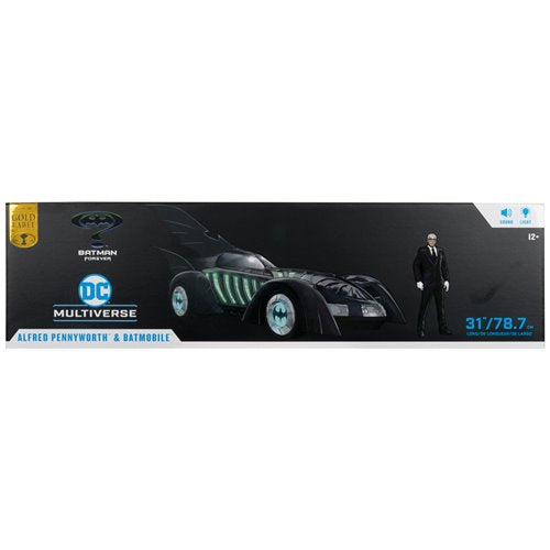 McFarlane Toys DC Multiverse Batman Forever Batmobile Vehicle and Alfred Pennyworth 7-Inch Scale Action Figure