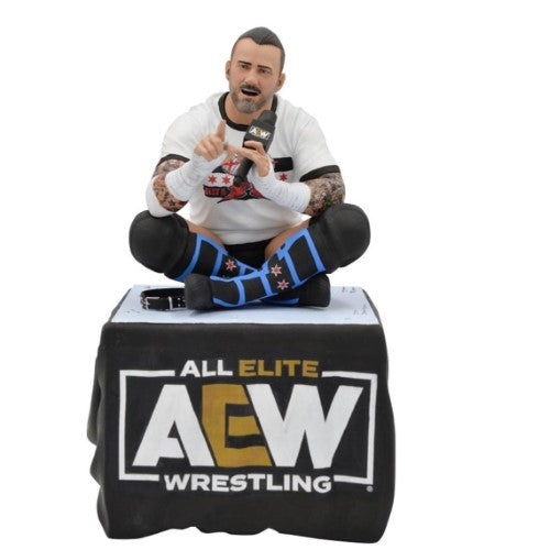 AEW Wrestling Gallery - Estatua de PVC de 10 pulgadas de CM Punk 