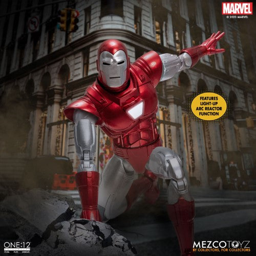 Mezco Toyz Iron Man Silver Centurion Edition One:12 Collective Action Figure