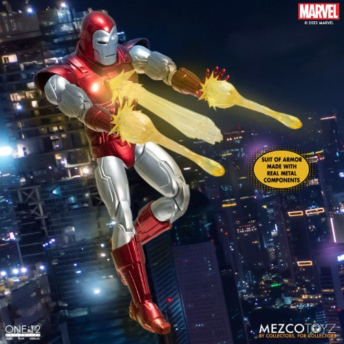 Mezco Toyz Iron Man Silver Centurion Edition One:12 Collective Action Figure