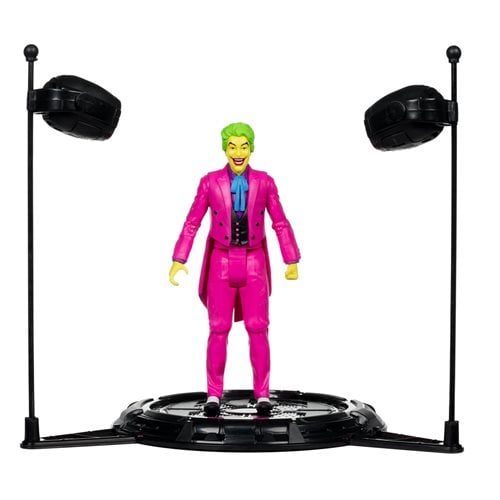 McFarlane Toys DC Retro The Joker Batman: Classic TV Series Black Light Gold Label 6-Inch Action Figure - Entertainment Earth Exclusive