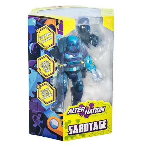 Alter Nation - Sabotage - 6.5 Inch Action Figure (With Free Comic Book) - by Panda Mony Toy Brands