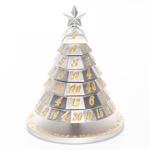 Aluminum Christmas Tree 7 Dice Set - Choose a color - by Hymgho