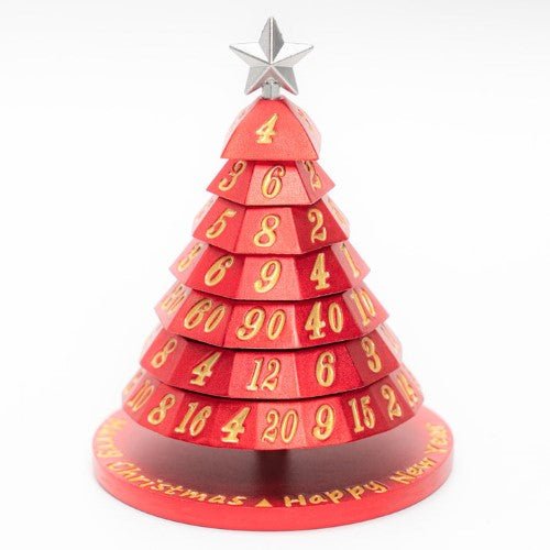 Aluminum Christmas Tree 7 Dice Set - Choose a color - by Hymgho