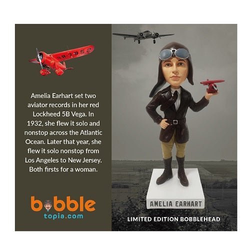 Amelia Earhart Limited Edition Bobblehead - by Kollectico