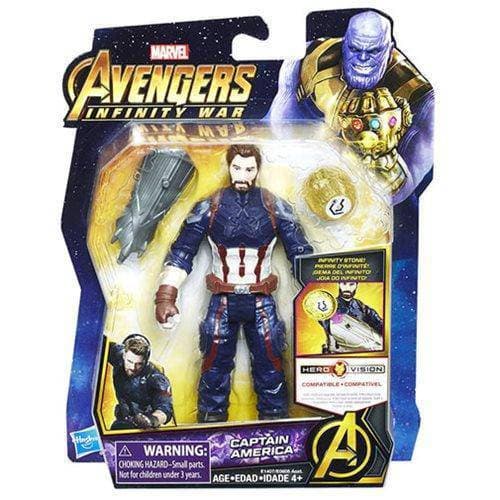 Avengers: Infinity War Captain America with Infinity Stone 6-Inch Action Figure - by Hasbro