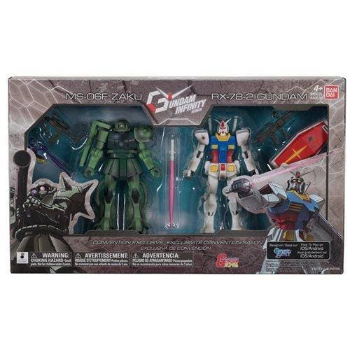 Bandai 2021 Con Ex Gundam Infinity Epic Battle Rx-78 & Zaku Action Figure 2 Pack - by Bandai