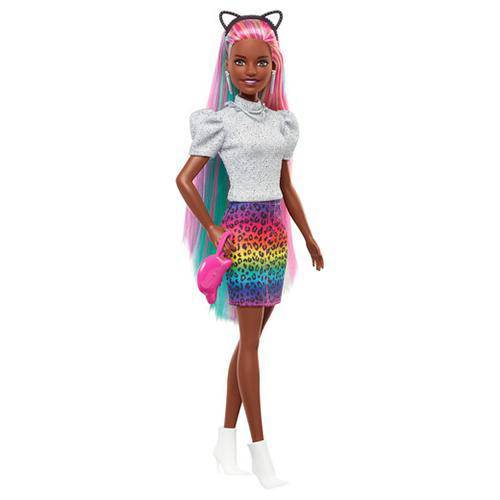 Barbie Leopard Rainbow Hair Doll #2 - by Mattel