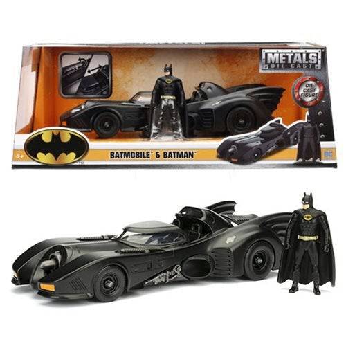 Batman 1989 Movie Batmobile 1:24 Scale Die-Cast Metal Vehicle with Figure - by Jada Toys