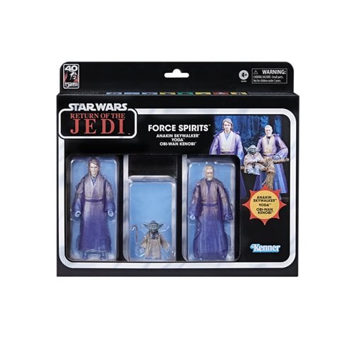 Star Wars The Black Series Anakin Skywalker, Yoda, and Obi-Wan Kenobi Force Spirits 6-Inch Action Figures