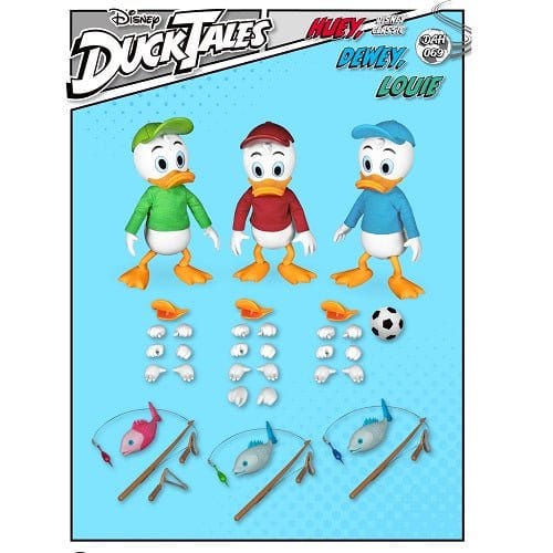 Beast Kingdom Ducktales DAH-069 Dynamic 8-Ction Huey Dewey Louie Action Figure Set - by Beast Kingdom