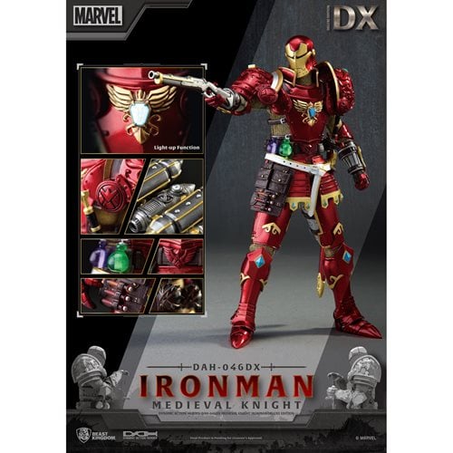 Beast Kingdom Medieval Knight Iron Man DAH-046DX Dynamic 8-Ction Deluxe Version Action Figure - by Beast Kingdom