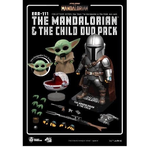 Beast Kingdom Star Wars The Mandalorian & Child EAA-111 Action Figure Set - by Beast Kingdom