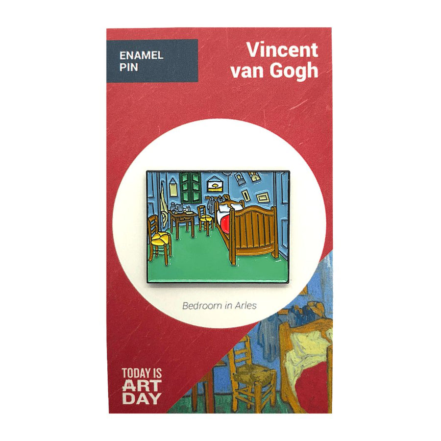 Bedroom in Arles by Vincent van Gogh Enamel Pin - Today is Art Day - by Today Is Art Day