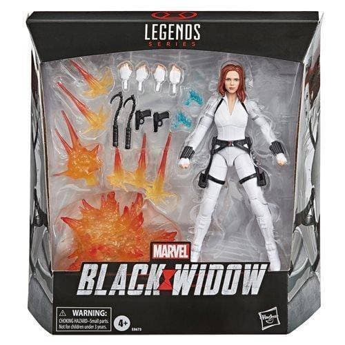 Black Widow Marvel Legends 6-Inch Deluxe White Costume Action Figure with Stand - by Hasbro