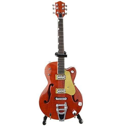 Brian Setzer Nashville Orange Dice Hollow Body Miniature Guitar Replica - by Axe Heaven