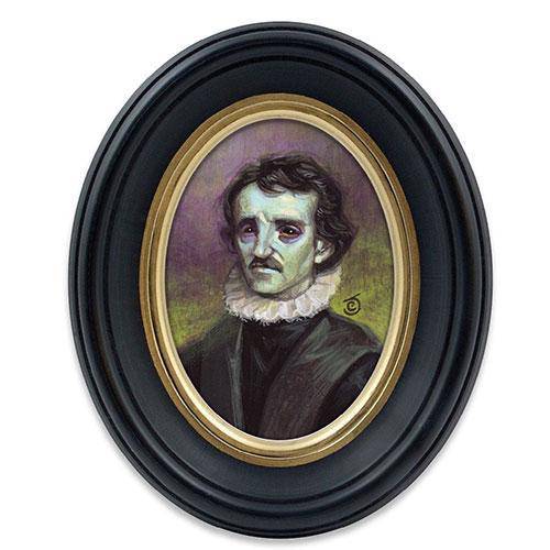 Cameo Creeps Tiny Monster Paintings - Edger Allan Poe - by Chris Seaman Illustration