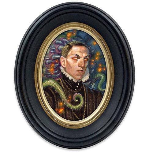 Cameo Creeps Tiny Monster Paintings - H. P. Lovecraft - by Chris Seaman Illustration