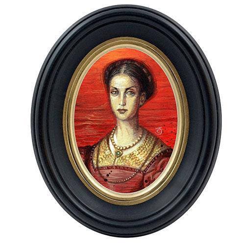 Cameo Creeps Tiny Monster Paintings - Lady Bathory - by Chris Seaman Illustration