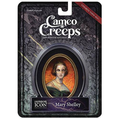 Cameo Creeps Tiny Monster Paintings - Mary Shelley - by Chris Seaman Illustration