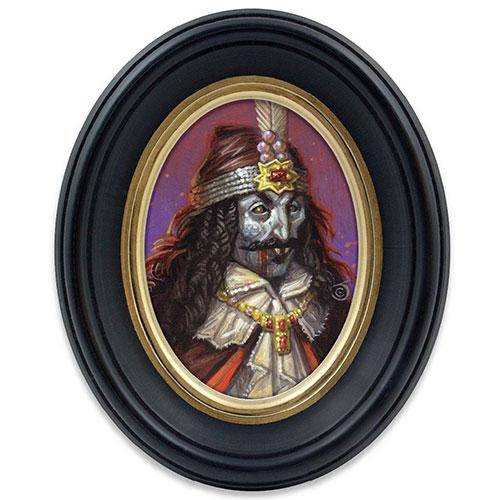 Cameo Creeps Tiny Monster Paintings - Vlad Tepes Dracula - by Chris Seaman Illustration