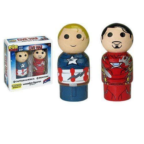 Captain America: Civil War Captain America vs. Iron Man Pin Mate Wooden Figure S - by Bif Bang Pow!