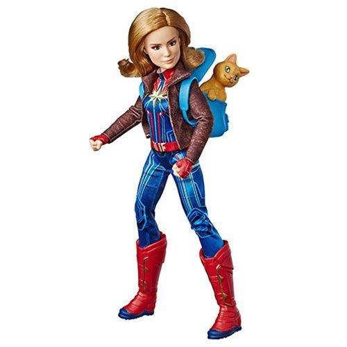 Captain Marvel Adventure Doll and Marvel's Goose Cat - by Hasbro