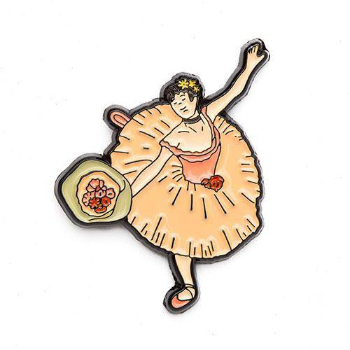 Dancer with a Bouquet of Flowers Enamel Pin - Today is Art Day - by Today Is Art Day