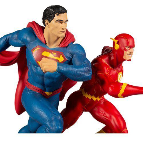 DC Battle Superman vs. The Flash Racing Statue - by DC Direct