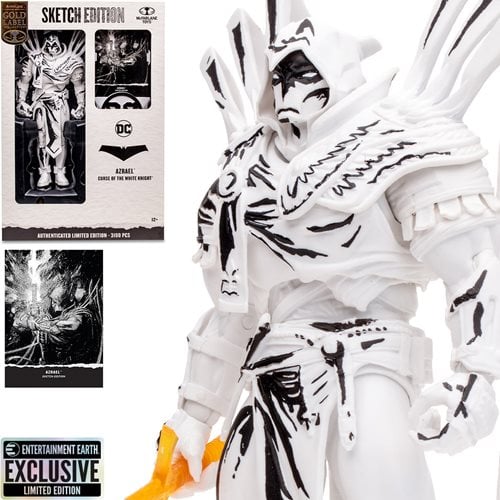 DC Multiverse Azrael Curse of the White Knight Sketch Gold Label 7-Inch Action Figure - Entertainment Earth Exclusive - by McFarlane Toys