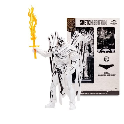 DC Multiverse Azrael Curse of the White Knight Sketch Gold Label 7-Inch Action Figure - Entertainment Earth Exclusive - by McFarlane Toys