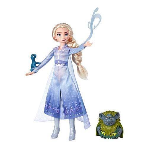 Disney Frozen 2 Elsa Fashion Doll In Travel Outfit with Pabbie and Salamander Figures - by Hasbro