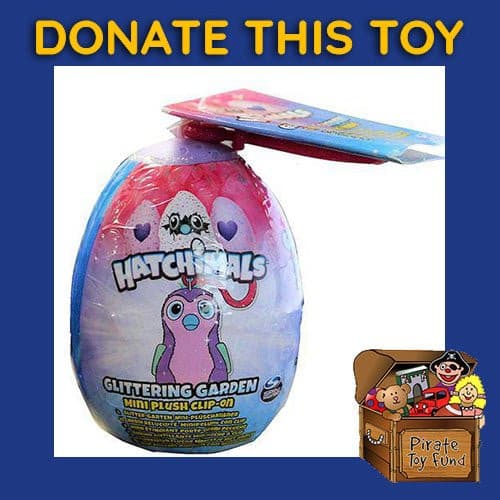 DONATE THIS TOY - Pirate Toy Fund - Hatchimals Glittering Garden 2.5 Inch Plush Clip on - by Spin master