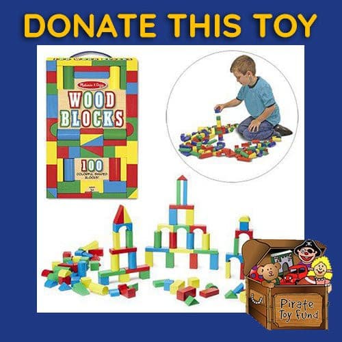 DONATE THIS TOY - Pirate Toy Fund - Melissa & Doug - 100 Wood Blocks Set - by Melissa and Doug