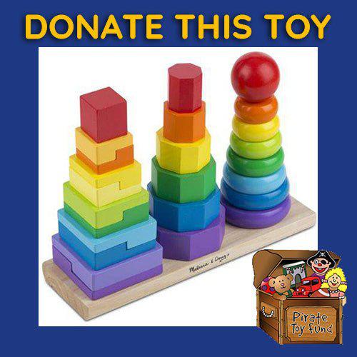 DONATE THIS TOY - Pirate Toy Fund - Melissa & Doug - Geometric Stacker - by Melissa and Doug