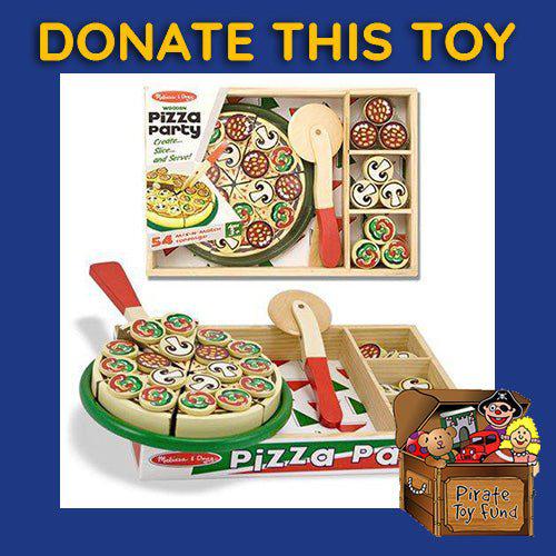 DONATE THIS TOY - Pirate Toy Fund - Melissa & Doug - Pizza Party Wooden Pizza Set - by Melissa and Doug