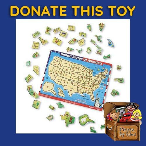 DONATE THIS TOY - Pirate Toy Fund - Melissa & Doug - U.S.A. Map Sound Puzzle - by Melissa and Doug