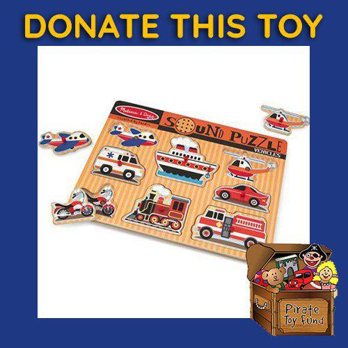 DONATE THIS TOY - Pirate Toy Fund - Melissa & Doug- Vehicles Sound Puzzle - by Melissa and Doug