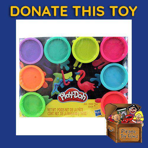 DONATE THIS TOY - Pirate Toy Fund - Play-Doh 8 Pack - Neon - by Hasbro