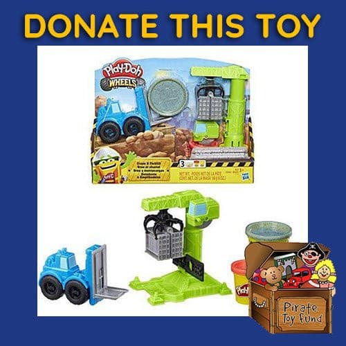 DONATE THIS TOY - Pirate Toy Fund - Play-Doh Wheels Crane and Forklift Construction Toys - by Hasbro