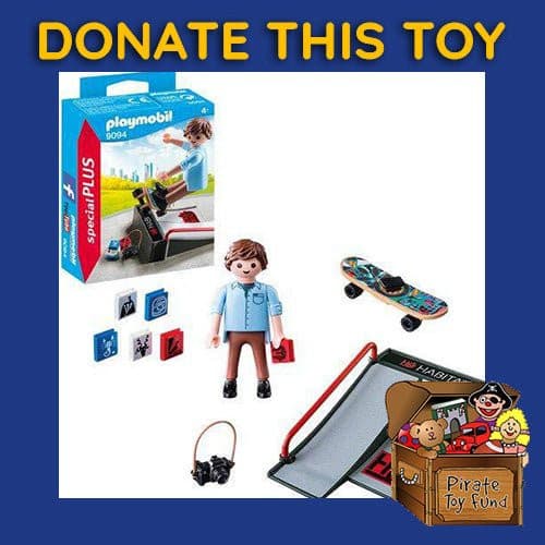 DONATE THIS TOY - Pirate Toy Fund - Playmobil 9094 Special Plus Skateboarder with Ramp - by Playmobil