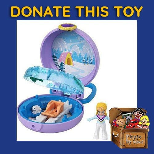 DONATE THIS TOY - Pirate Toy Fund - Polly Pocket Polly Snow Cabin Compact - by Mattel