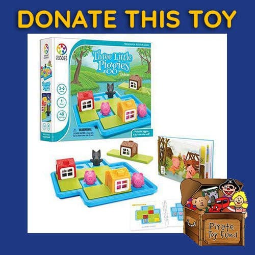 DONATE THIS TOY - Pirate Toy Fund - Three Little Piggies - Deluxe Puzzle Game - by Smart Games